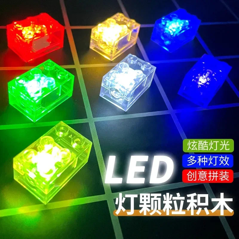 קוביות בנייה מאירות LED – 5 יחידות