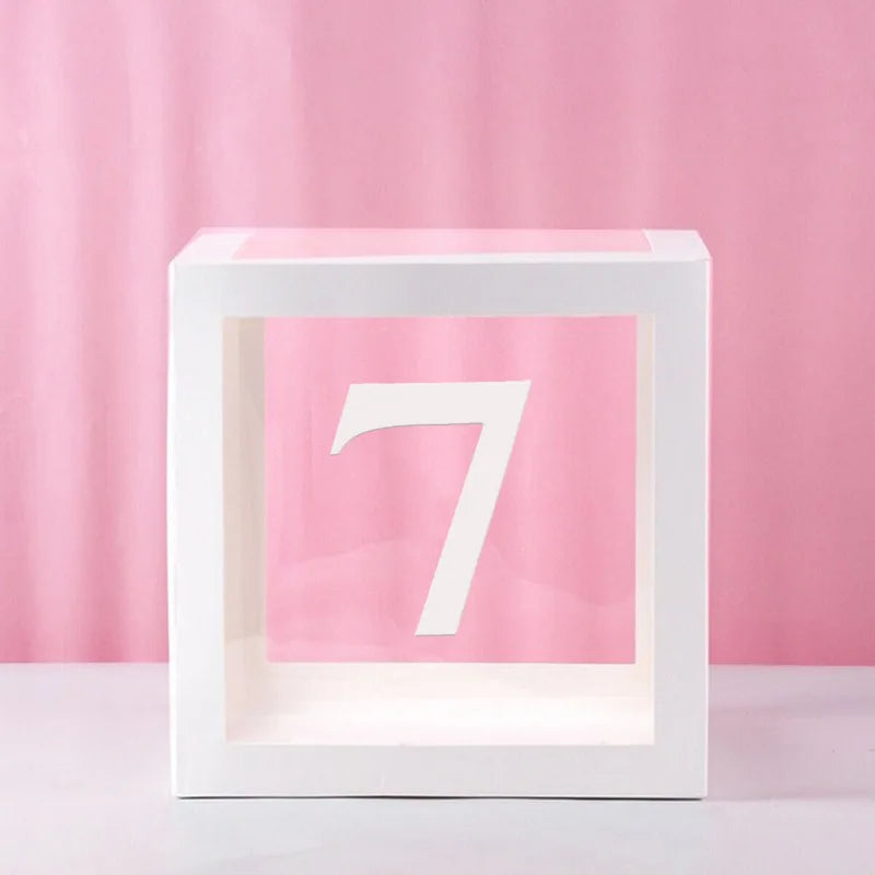 קופסת אותיות שקופה לבלונים 25 ס״מ – A–Z, ספרות ולב – תמונה 40