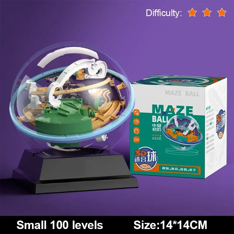 כדור מבוך תלת-ממדי – 100 עד 208 מכשולים – תמונה 7