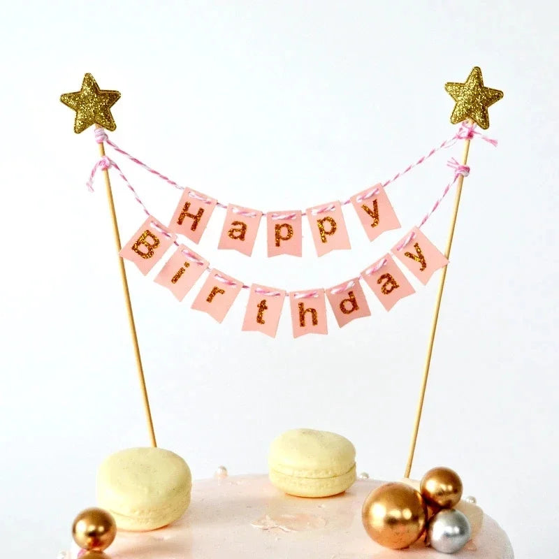 טופר דגלוני "Happy Birthday" לעוגה – 7 עיצובים – תמונה 4