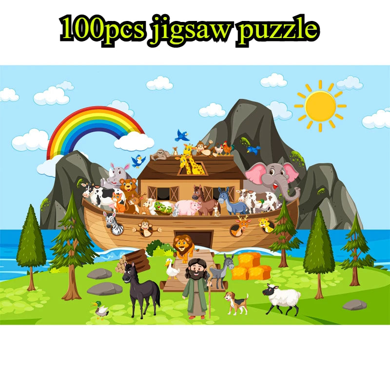 פאזל 100 חלקים לילדים – 38×25 ס״מ – תמונה 6