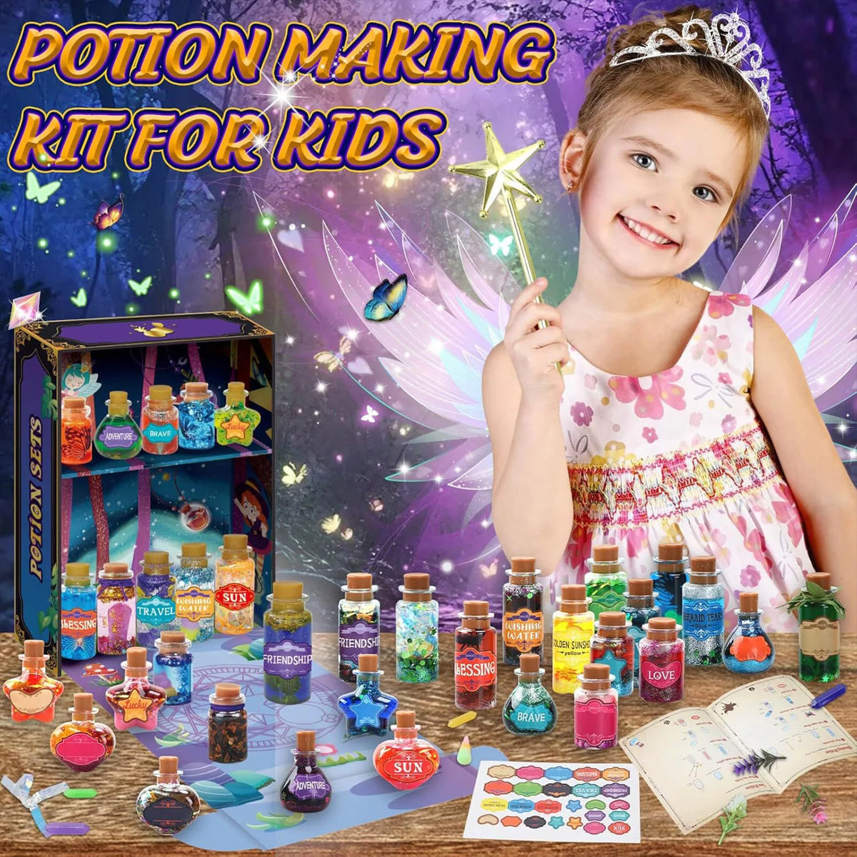ערכת שיקויי קסם לילדים – ניסויים צבעוניים