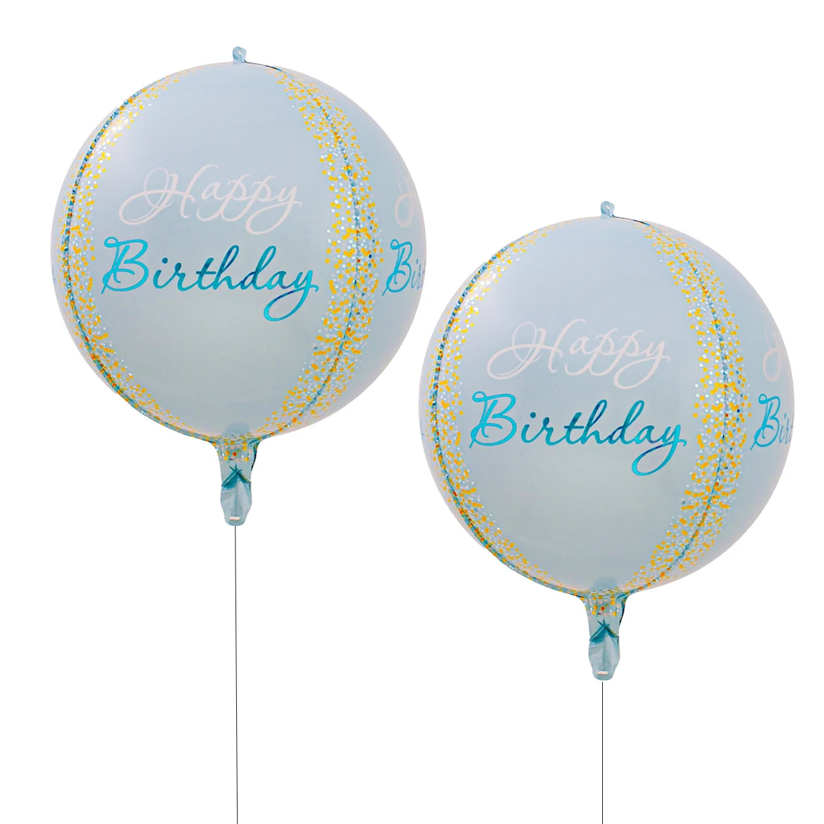 10 בלוני מיילר עגולים "Happy Birthday" – או סוכריות וכדורי 4D – תמונה 12
