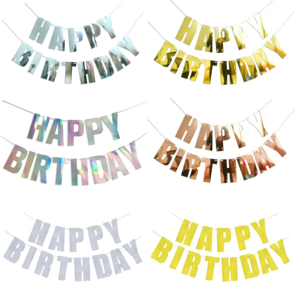 שרשרת דגלוני "Happy Birthday" – עשרות עיצובים – תמונה 5