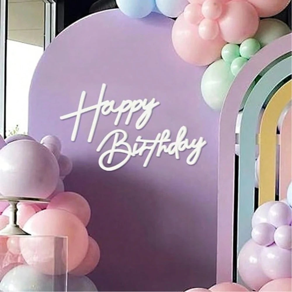 שלט "Happy Birthday" בכתב יד מלבד – 7 צבעים – תמונה 9