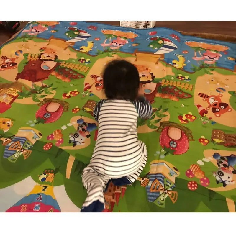 משטח משחק דו-צדדי לתינוק – 180×120 ס״מ – תמונה 6