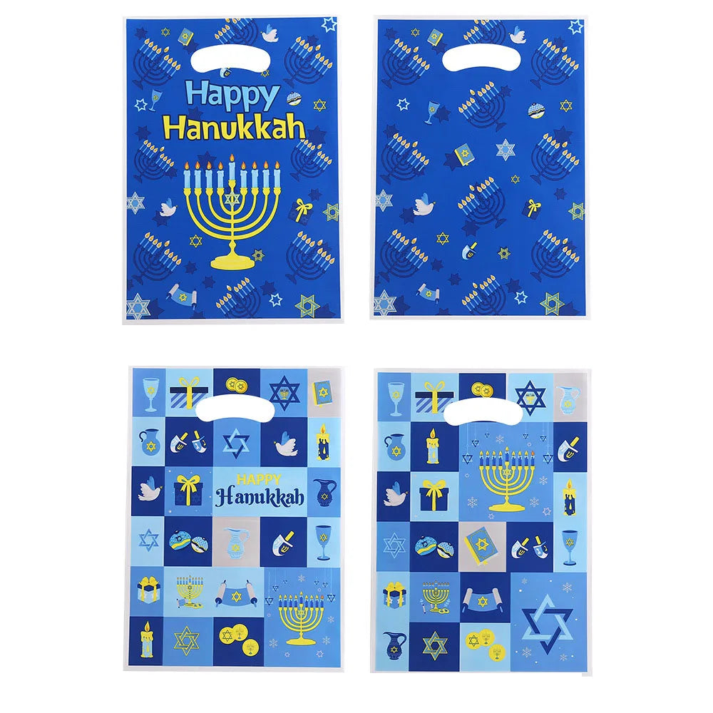 50 שקיות הפתעה לחנוכה עם ידית – 18×25 ס״מ – תמונה 5