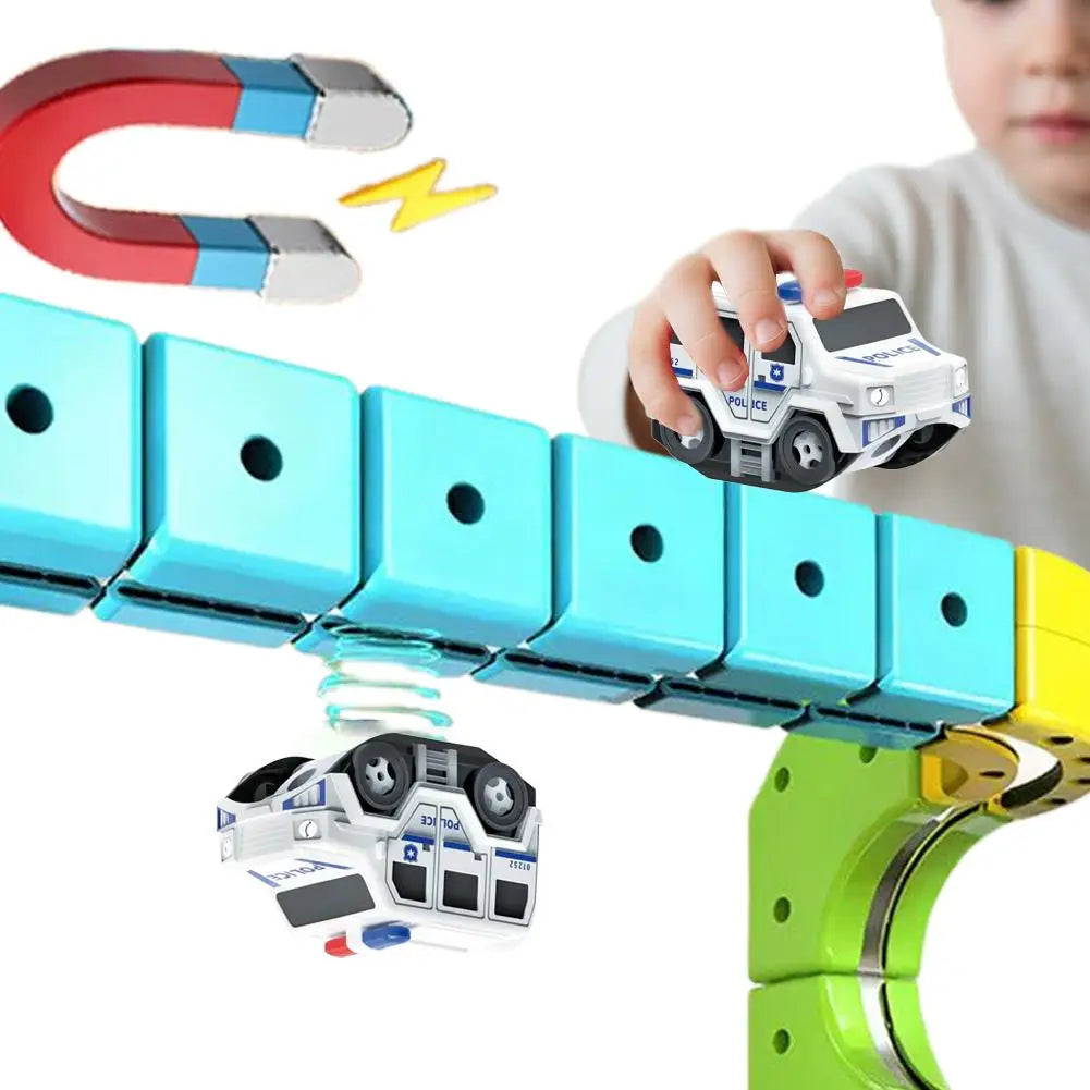 מכונית חשמלית לאריחים מגנטיים – נוסעת על הקירות – תמונה 3