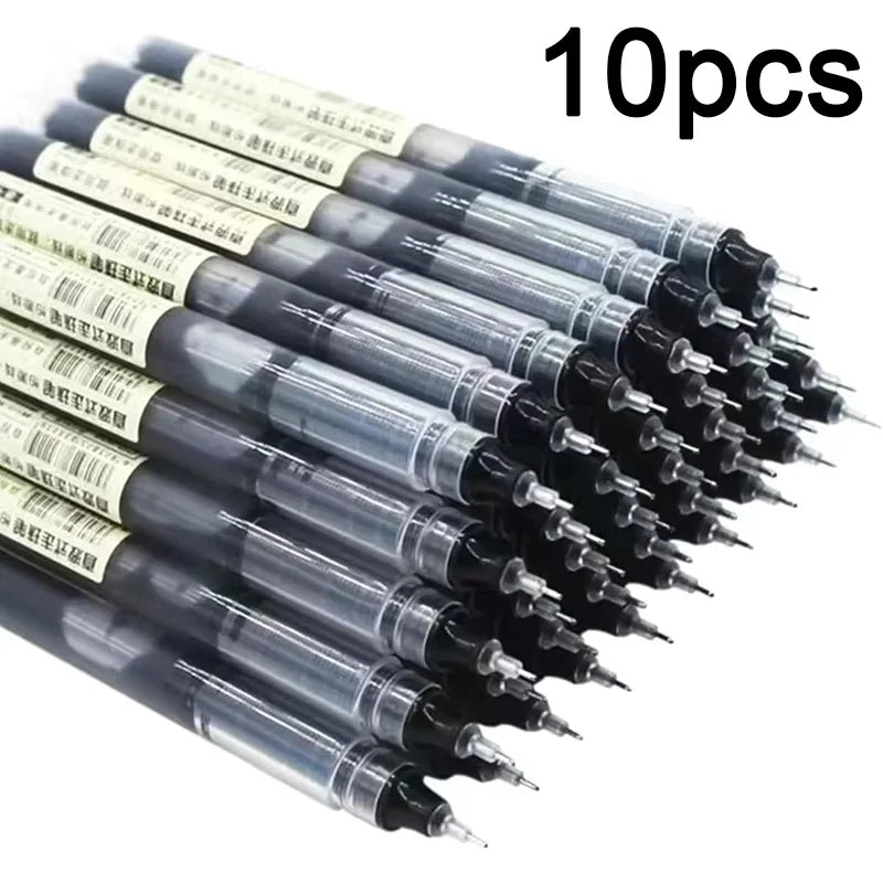 10 עטי ג׳ל עם חוד מחט 0.5 מ״מ – שחור, כחול, אדום או צבעוני