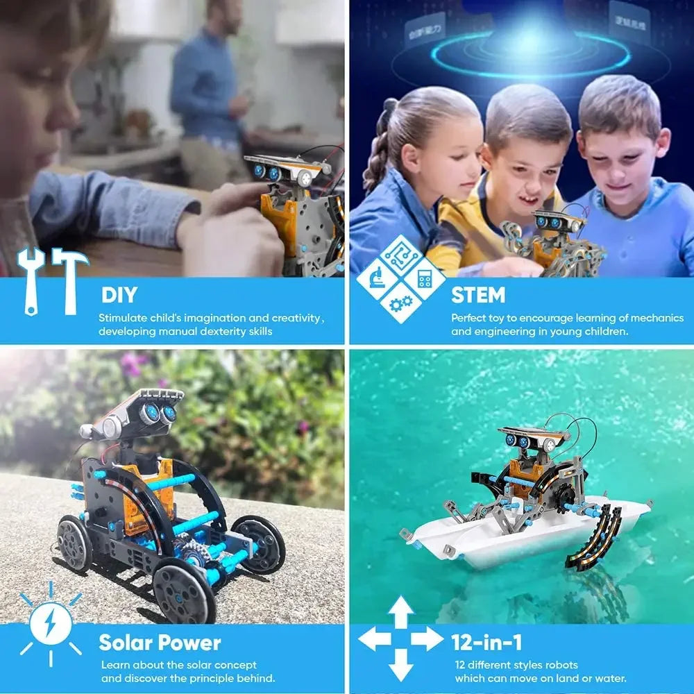 ערכת רובוט סולארי 13 ב-1 – בונים ומניעים בשמש – תמונה 6