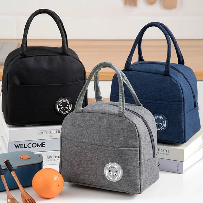 Insulated lunch bag for school in four color options