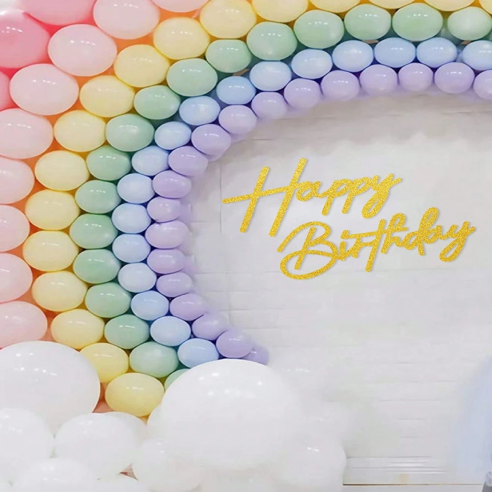 שלט "Happy Birthday" בכתב יד מלבד – 7 צבעים – תמונה 8