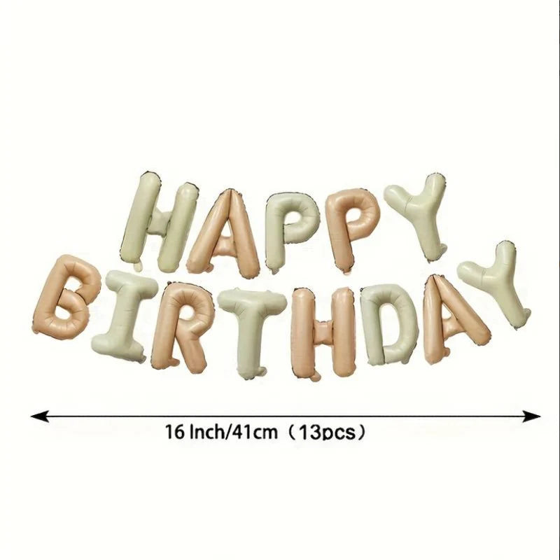בלוני אותיות "HAPPY BIRTHDAY" 40 ס״מ – 16 צבעים כולל בוהו – תמונה 2